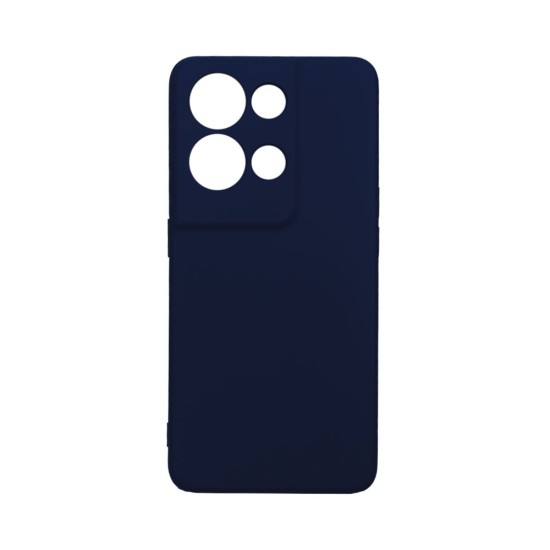 Silicone Case with Camera Shield for Oppo Reno 8 Pro Dark Blue